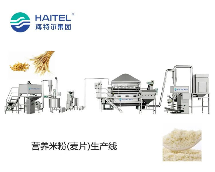 A farinha de aveia lasca-se o equipamento de processamento 180kg/H do comida para bebê ISO9001